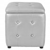LumiSource Pouf Square Ottoman - Front - LumiSource Pouf Square Ottoman - Front