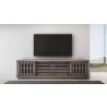 Furntiech Signature 82" Contemporary Coastal Grey Rustic TV Stand Media Console in American Red Oak - Furntiech Signature 82" Contemporary Coastal Grey Rustic TV Stand Media Console in American Red Oak