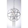 Cascade- Silver Leaf w/ Clear Crystals