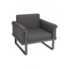Palm Beach Lounge Armchair - Black - Front