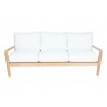 Royal Teak Coastal Wooden Sofa 3-Seater - Royal Teak Coastal Wooden Sofa 3-Seater - White