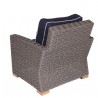 Sanibel Wicker Club Chair Navy - Back