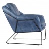 Moe's Home Collection Greer Club Chair - Blue - Side - Moe's Home Collection Greer Club Chair - Blue - Side
