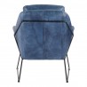 Moe's Home Collection Greer Club Chair - Blue - Rear - Moe's Home Collection Greer Club Chair - Blue - Rear