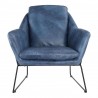 Moe's Home Collection Greer Club Chair - Blue - Front - Moe's Home Collection Greer Club Chair - Blue - Front