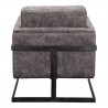 Moe's Home Collection Luxe Club Chair - Grey Velvet - Velvet - Moe's Home Collection Luxe Club Chair - Grey Velvet - Velvet