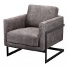 Moe's Home Collection Luxe Club Chair - Grey Velvet - Perspective - Moe's Home Collection Luxe Club Chair - Grey Velvet - Perspective