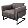 Moe's Home Collection Luxe Club Chair - Grey Velvet - Perspective - Moe's Home Collection Luxe Club Chair - Grey Velvet - Perspective