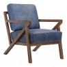 Moe's Home Collection Drexel Arm Chair - Blue - Perspective - Moe's Home Collection Drexel Arm Chair - Blue - Perspective