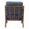 Moe's Home Collection Drexel Arm Chair - Blue - Rear - Moe's Home Collection Drexel Arm Chair - Blue - Rear