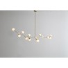Wisdom Pendant Lamp Black Iron And White Glass - Closer