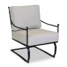 Provence Aluminum Club Rocker With Cushions In Canvas Flax With Self Welt 