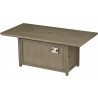 Paris Rectangle Fire Table With Burner - Burner Covered