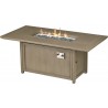 Paris Rectangle Fire Table With Burner - lit