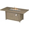 Paris 61" x 31" Rectangle Fire Table - Lit - Paris 61" x 31" Rectangle Fire Table - Lit