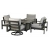 Paris 5-Piece Deep Seating Group With 49" Square Fire Table - Paris 5-Piece Deep Seating Group With 49" Square Fire Table