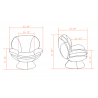 Pub Leisure Accent Chair - Dimensions - Pub Leisure Accent Chair - Dimensions