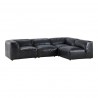 Moe's Home Collection Luxe Signature Modular Sectional Antique Black - Left - Angled - Moe's Home Collection Luxe Signature Modular Sectional Antique Black - Left - Angled