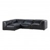 Moe's Home Collection Luxe Signature Modular Sectional Antique Black - Right - Angled - Moe's Home Collection Luxe Signature Modular Sectional Antique Black - Right - Angled