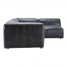 Moe's Home Collection Luxe Signature Modular Sectional Antique Black - Seat Side Close-Up - Moe's Home Collection Luxe Signature Modular Sectional Antique Black - Seat Side Close-Up