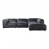 Moe's Home Collection Luxe Lounge Modular Sectional Antique Black - Moe's Home Collection Luxe Lounge Modular Sectional Antique Black