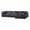 Moe's Home Collection Luxe Lounge Modular Sectional Antique Black - Angled - Moe's Home Collection Luxe Lounge Modular Sectional Antique Black - Angled