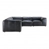 Moe's Home Collection Luxe Classic L Modular Sectional Antique Black - Side Angle - Moe's Home Collection Luxe Classic L Modular Sectional Antique Black - Side Angle