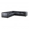 Moe's Home Collection Luxe Classic L Modular Sectional Antique Black - Angled View - Moe's Home Collection Luxe Classic L Modular Sectional Antique Black - Angled View