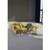 Recast Sofa in Soft Mustard With Dark Wood Legs - Lifestyle - Recast Sofa in Soft Mustard With Dark Wood Legs - Lifestyle