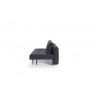Recast Sofa With NST Blue Fabric  With Dark Wood Legs - Side - Recast Sofa With NST Blue Fabric  With Dark Wood Legs - Side