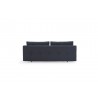 Recast Sofa With NST Blue Fabric  With Dark Wood Legs - Back - Recast Sofa With NST Blue Fabric  With Dark Wood Legs - Back