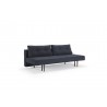 Recast Sofa With NST Blue Fabric  With Dark Wood Legs - Recast Sofa With Dark Wood Legs - Semi-FOlded - Recast Sofa With NST Blue Fabric  With Dark Wood Legs - Recast Sofa With Dark Wood Legs - Semi-FOlded
