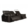 Modulate 4 Piece Recliner Midnight Black Leather with Black Fabric  - Modulate 4 Piece Recliner Midnight Black Leather with Black Fabric 