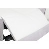 Modulate 4 Piece Recliner Snow Ice Leather with Black Fabric - Foot Rest - Modulate 4 Piece Recliner Snow Ice Leather with Black Fabric - Foot Rest