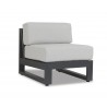 Redondo Armless Club With Cushions In Cast Silver