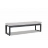 Redondo Dining Bench with Cast Silver Cushion - Redondo Dining Bench with Cast Silver Cushion