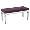 Reflections 42" Mirror Finish Framed Bench With Padded Port Velvet Fabric Top - Reflections 42" Mirror Finish Framed Bench With Padded Port Velvet Fabric Top