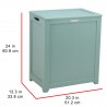Oceanstar Storage Laundry Hamper - Turquoise - Dimensions - Oceanstar Storage Laundry Hamper - Turquoise - Dimensions