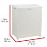Oceanstar Storage Laundry Hamper - White - Dimensions - Oceanstar Storage Laundry Hamper - White - Dimensions