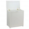 Oceanstar Storage Laundry Hamper - White - Opened - Oceanstar Storage Laundry Hamper - White - Opened