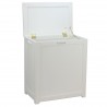 Oceanstar Storage Laundry Hamper - White - Lid Opened - Oceanstar Storage Laundry Hamper - White - Lid Opened