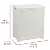 Oceanstar Storage Laundry Hamper - White - Dimensions - Oceanstar Storage Laundry Hamper - White - Dimensions