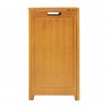 Natural Finished Rectangular Laundry Wood Hamper - Side - Natural Finished Rectangular Laundry Wood Hamper - Side