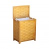 Natural Finished Rectangular Veneer Laundry Wood Hamper with Interior Bag - Opened - Natural Finished Rectangular Veneer Laundry Wood Hamper with Interior Bag - Opened