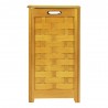 Natural Finished Rectangular Veneer Laundry Wood Hamper with Interior Bag - Side - Natural Finished Rectangular Veneer Laundry Wood Hamper with Interior Bag - Side