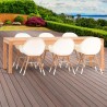 Amazonia Charlotte Deluxe 7 Piece Teak Rectangular Patio Dining Set - Amazonia Charlotte Deluxe 7 Piece Teak Rectangular Patio Dining Set