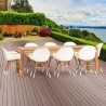 Amazonia Charlotte 9 Piece Teak Rectangular Patio Dining Set - Lifestyle - Amazonia Charlotte 9 Piece Teak Rectangular Patio Dining Set - Lifestyle