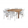 Amazonia Noordam 9 Piece Teak Square Patio Dining Set  - White BG - Amazonia Noordam 9 Piece Teak Square Patio Dining Set  - White BG