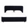 Moe's Home Collection Samara King Bed - Blue Velvet - Moe's Home Collection Samara King Bed - Blue Velvet