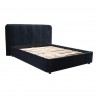 Moe's Home Collection Samara King Bed - Blue Velvet - Moe's Home Collection Samara King Bed - Blue Velvet